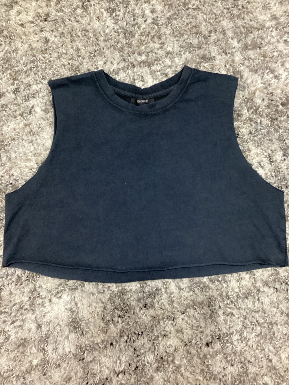Forever 21 Blue Cropped Muscle Tank